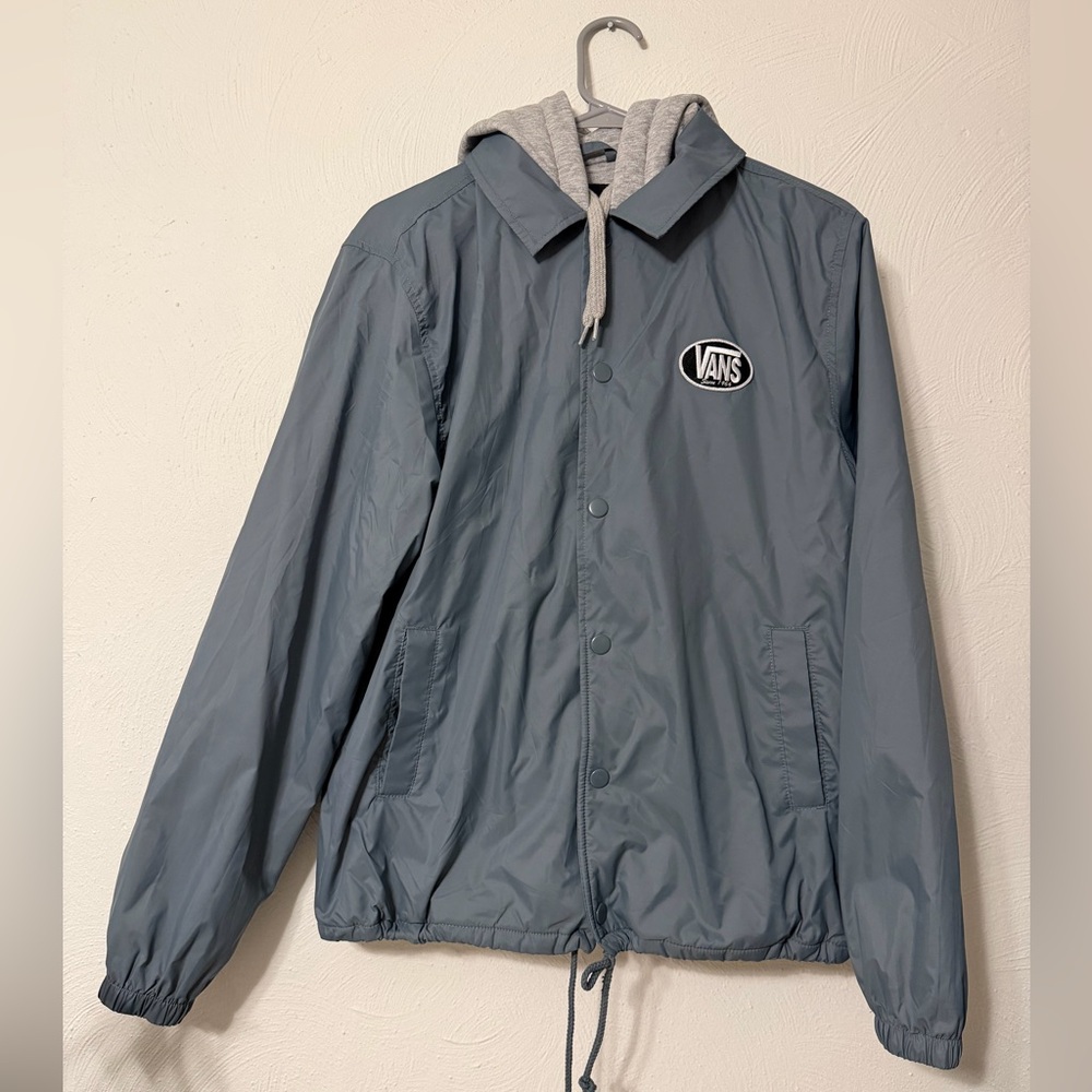 Vans Men's Blue Windbreaker Jacket